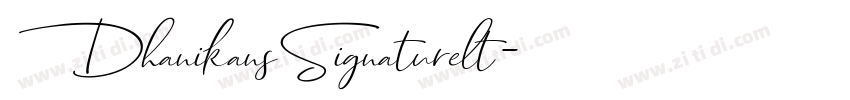 DhanikansSignaturelt字体转换