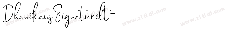 DhanikansSignaturelt字体转换