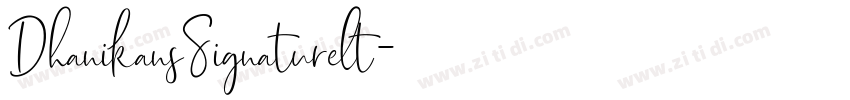 DhanikansSignaturelt字体转换