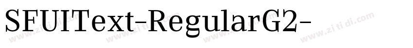 SFUIText-RegularG2字体转换