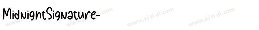 MidnightSignature字体转换