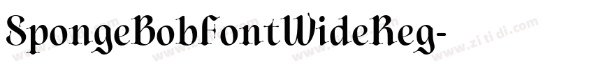 SpongeBobFontWideReg字体转换