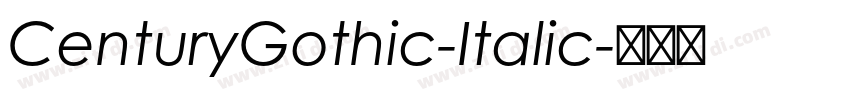 CenturyGothic-Italic字体转换
