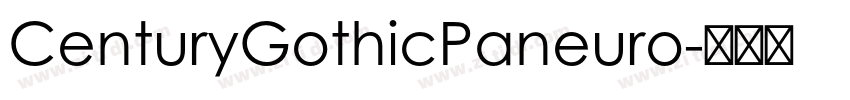 CenturyGothicPaneuro字体转换
