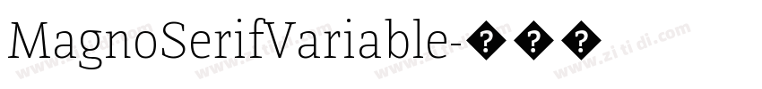 MagnoSerifVariable字体转换