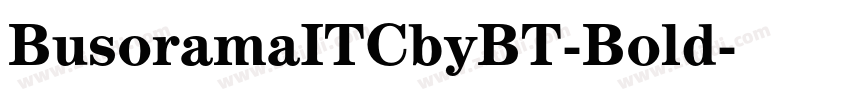 BusoramaITCbyBT-Bold字体转换