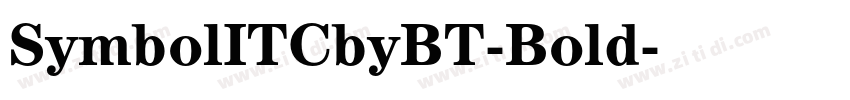 SymbolITCbyBT-Bold字体转换