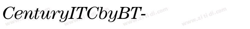 CenturyITCbyBT字体转换
