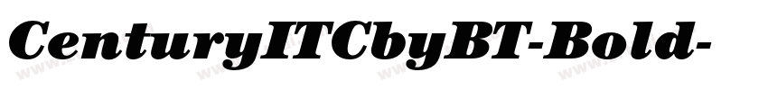 CenturyITCbyBT-Bold字体转换