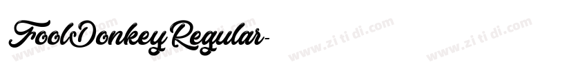 FoolDonkeyRegular字体转换