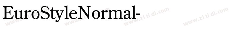 EuroStyleNormal字体转换