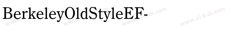 BerkeleyOldStyleEF字体转换
