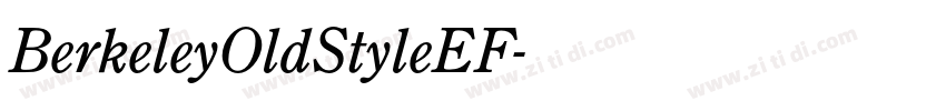 BerkeleyOldStyleEF字体转换