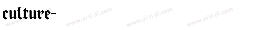 culture字体转换