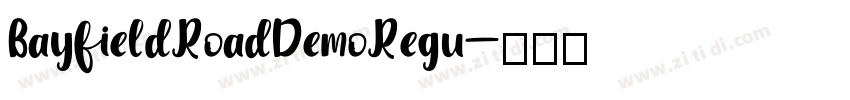 BayfieldRoadDemoRegu字体转换 BayfieldRoadDemoRegu字体转换