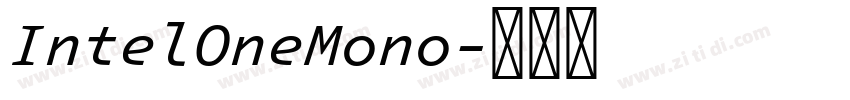 IntelOneMono字体转换
