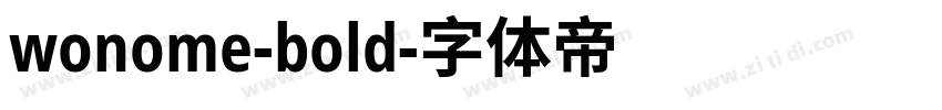 wonome-bold字体转换