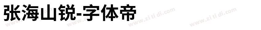 张海山锐字体转换