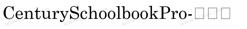 CenturySchoolbookPro字体转换