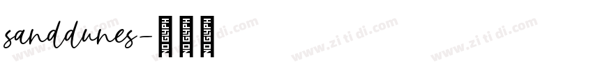 sanddunes字体转换