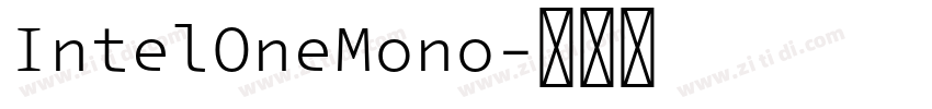 IntelOneMono字体转换