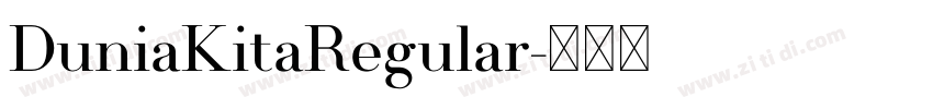 DuniaKitaRegular字体转换