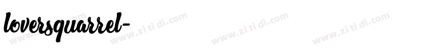loversquarrel字体转换