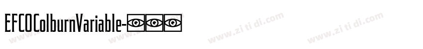 EFCOColburnVariable字体转换