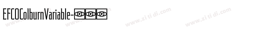 EFCOColburnVariable字体转换