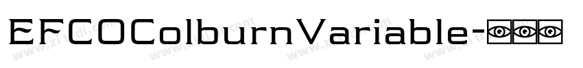 EFCOColburnVariable字体转换