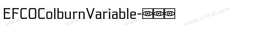 EFCOColburnVariable字体转换