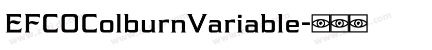 EFCOColburnVariable字体转换