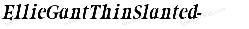 EllieGantThinSlanted字体转换