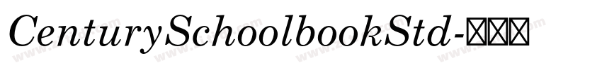 CenturySchoolbookStd字体转换