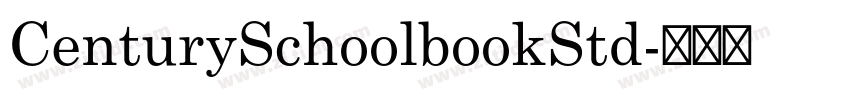 CenturySchoolbookStd字体转换