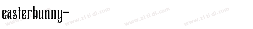 easterbunny字体转换