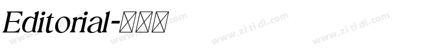 Editorial字体转换 Editorial字体转换