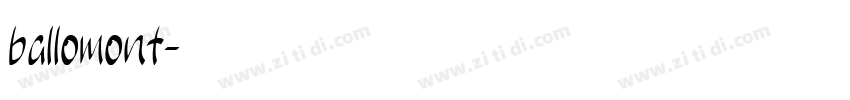 ballomont字体转换