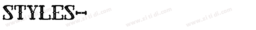 styles字体转换
