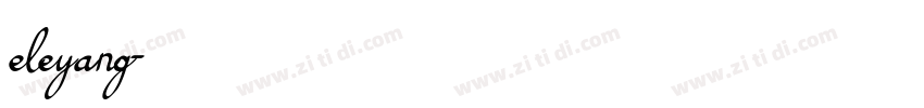 eleyang松软铅笔字体转换