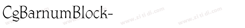CgBarnumBlock字体转换