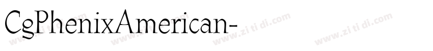 CgPhenixAmerican字体转换