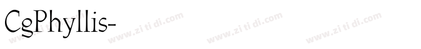 CgPhyllis字体转换