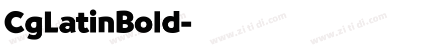 CgLatinBold字体转换