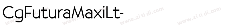 CgFuturaMaxiLt字体转换