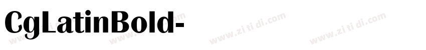 CgLatinBold字体转换