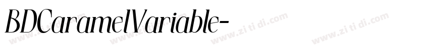 BDCaramelVariable字体转换