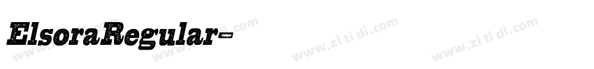 ElsoraRegular字体转换