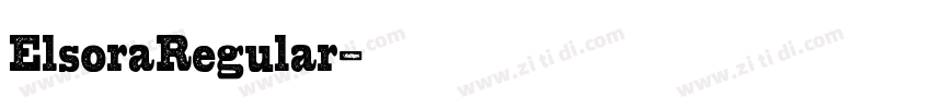 ElsoraRegular字体转换