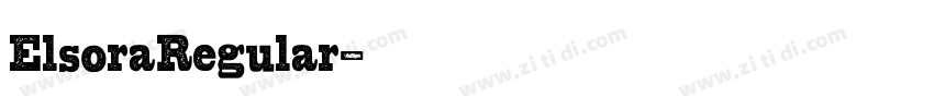 ElsoraRegular字体转换